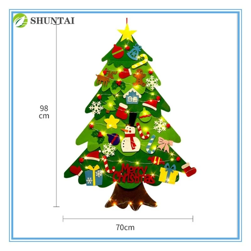 Fieltro perforado con aguja de poliéster para decoración de árboles de Navida...